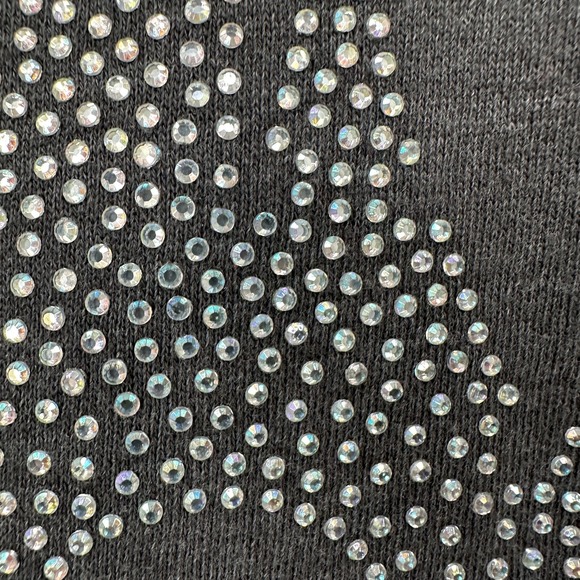 Disney Parks Hoodie XL Jeweled Castle Mickey Gems Bling‎ Blingy Womens Gray - Picture 5 of 9